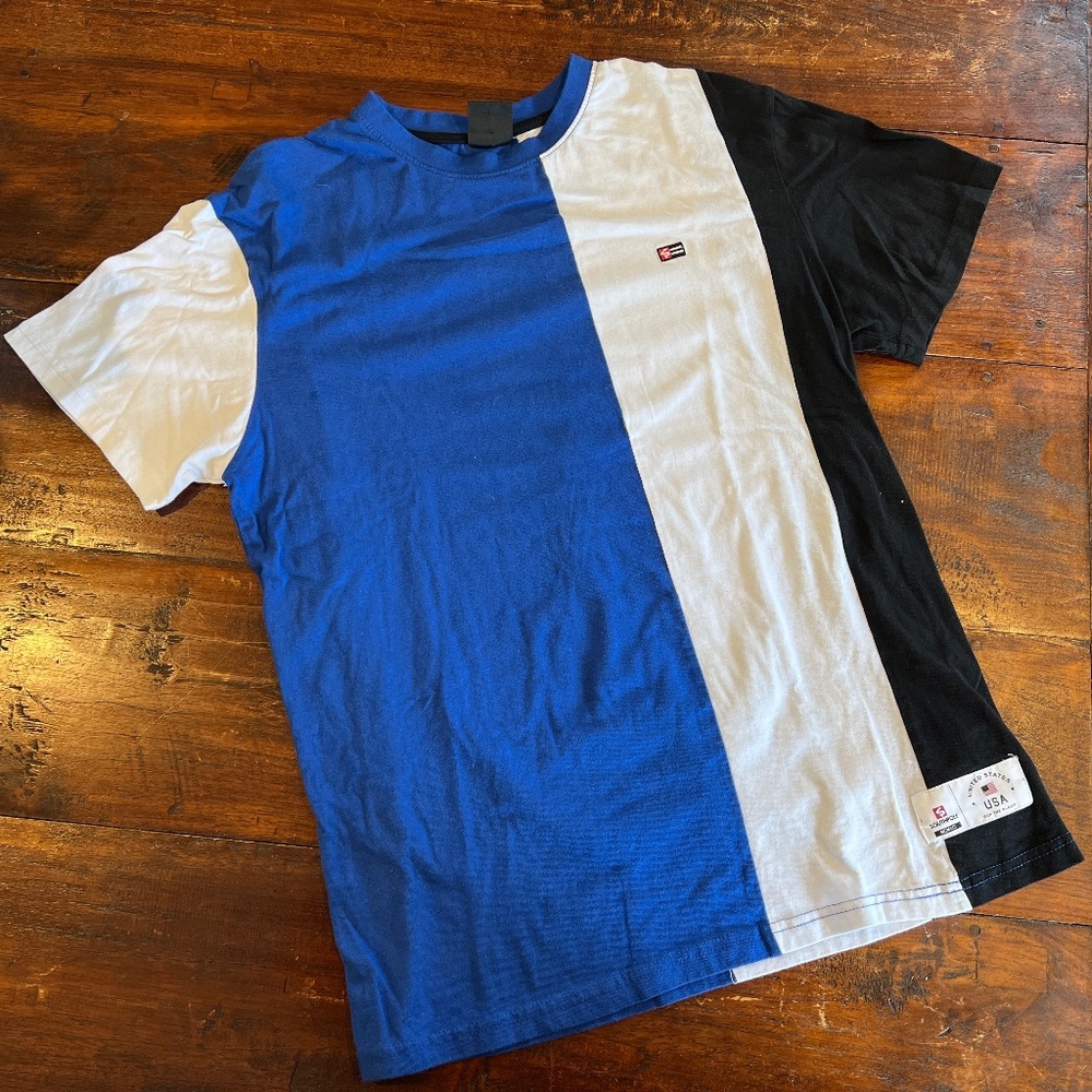 Southpole Colorblock Stripe Y2K Short Sleeve T-Shirt M